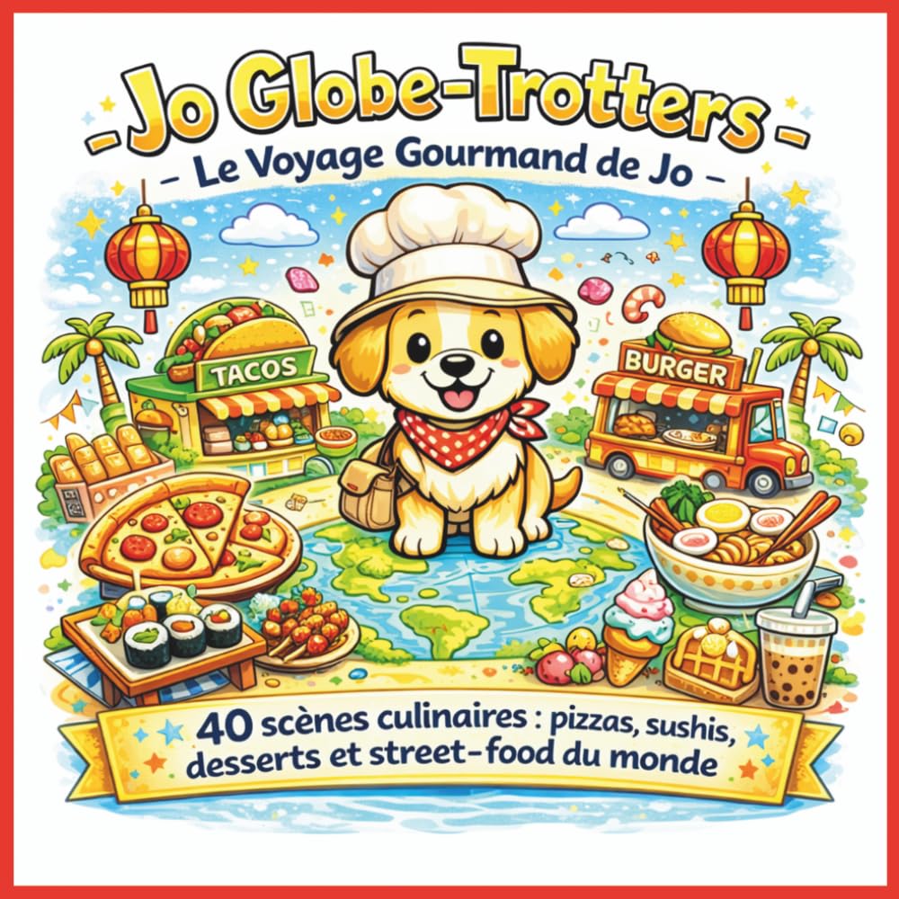 Jo Globe-Trotters – Le Voyage Gourmand de Jo: 40 scènes culinaires : pizzas, sushis, desserts et street-food du monde.