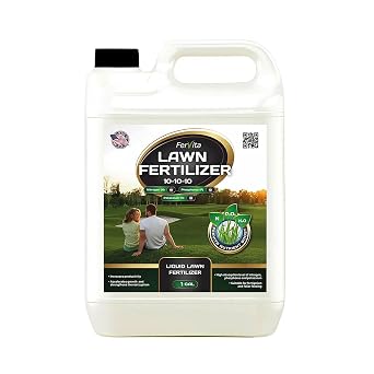 Liquid 10-10-10 Fertilizer for Lawn, Plants, Vegetables, Flowers - All Purpose Plant Food Outdoor & Indoor Plant Food - Balanced NPK Lawn Fertilizer with Nitrogen Potassium Phosphorus 1gal