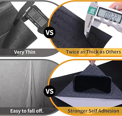 Miniatura 46 de 0001 - Papel tapiz negro autoadhesivo, textura de cocodrilo en relieve, fácil de despegar, papel adhesivo extraíble, para armario y dormitorio, 15.7