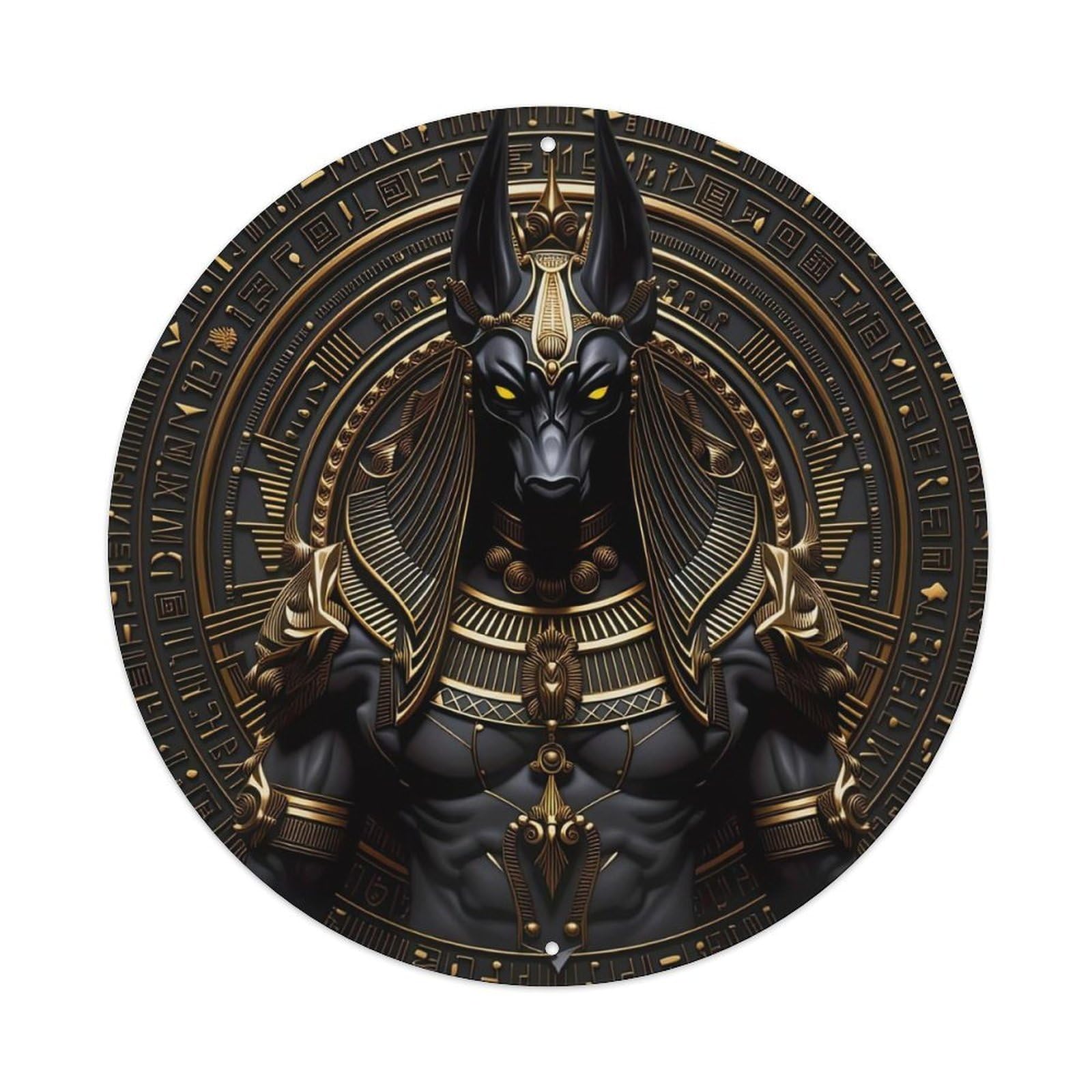 Egyptian Mythology God Anubis Metal Tin Sign