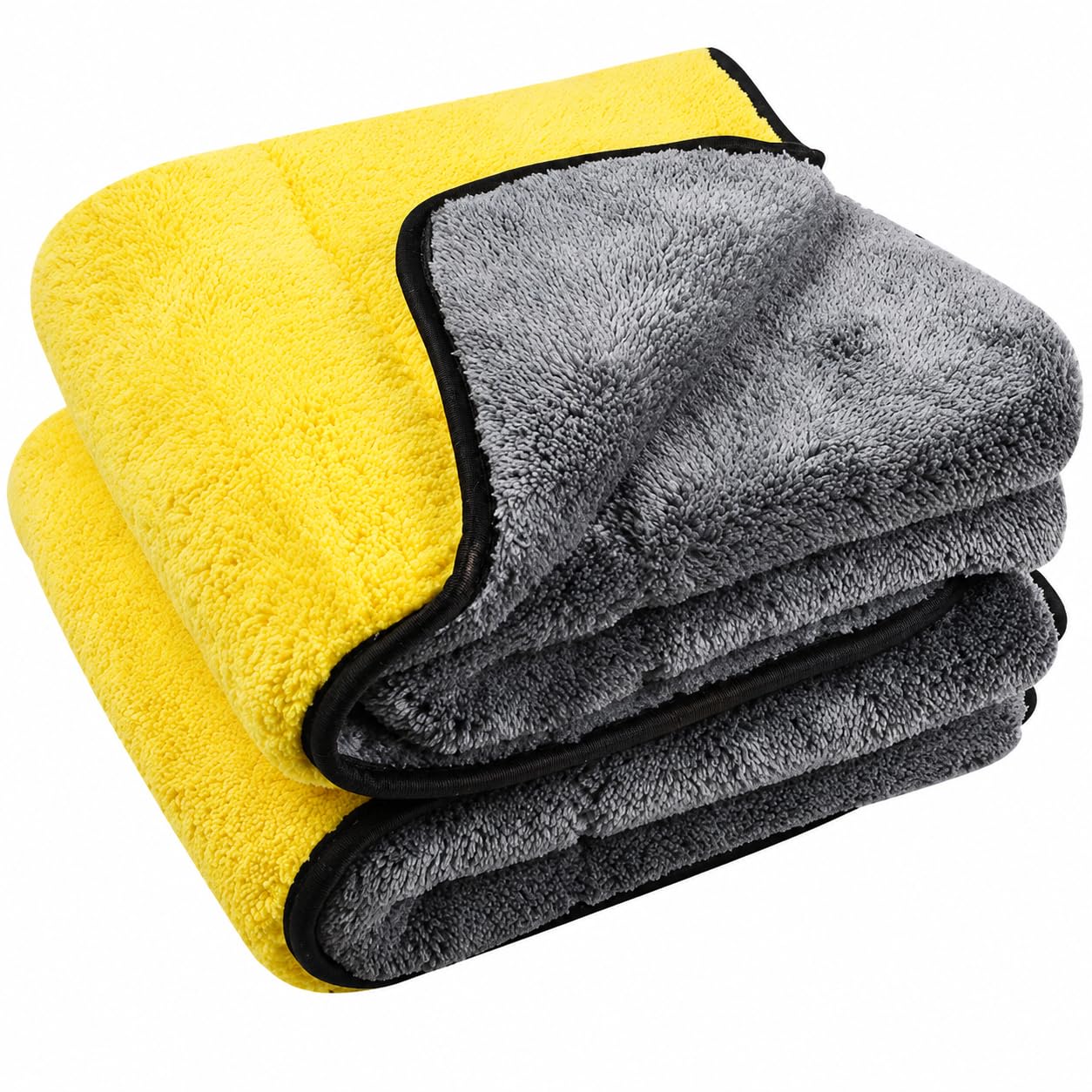 QNJL-Heavy Microfiber Cloth for Car Cleaning and Detailing, Dual Sided, Extra Thick Plush Microfiber Towel Lint-Free, 40cm x 40cm, (Pack of 2) 500 GSM-image-18