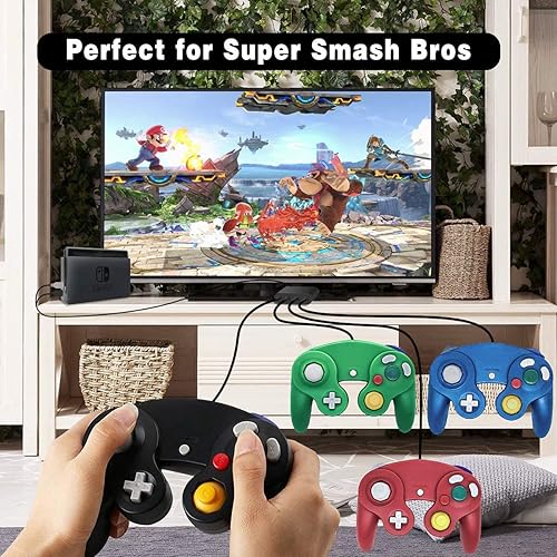 Miniatura 3 de 4 controladores para Gamecube con 4 cables de extensión y adaptador USB de 4 puertos para Switch PC consola Wii U BBRG
