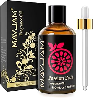 MAYJAM 100ML/3.38FL.OZ Passion Fruit Fragrance Oils with Glass Dropper, Essential Oils for Diffusers for Home, Long Lasting Scented Oils for Diffusers Soap Candle Making
