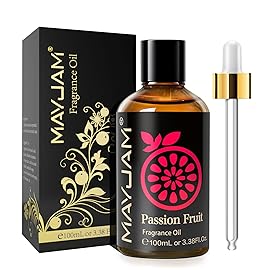 MAYJAM 100ML/3.38FL.OZ Passion Fruit Fragrance Oils with Glass Dropper, Essential Oils for Diffusers for Home, Long Lasting Scented Oils for Diffusers Soap Candle Making