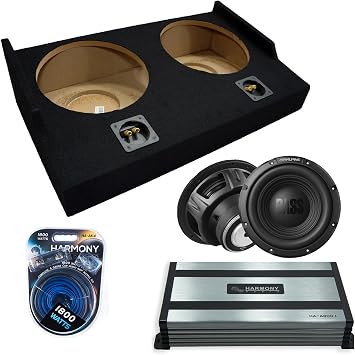 Alpine W12S4 Dual 12" Sub Box with Amp Fits 2009-2014 Ford F150 Super Crew
