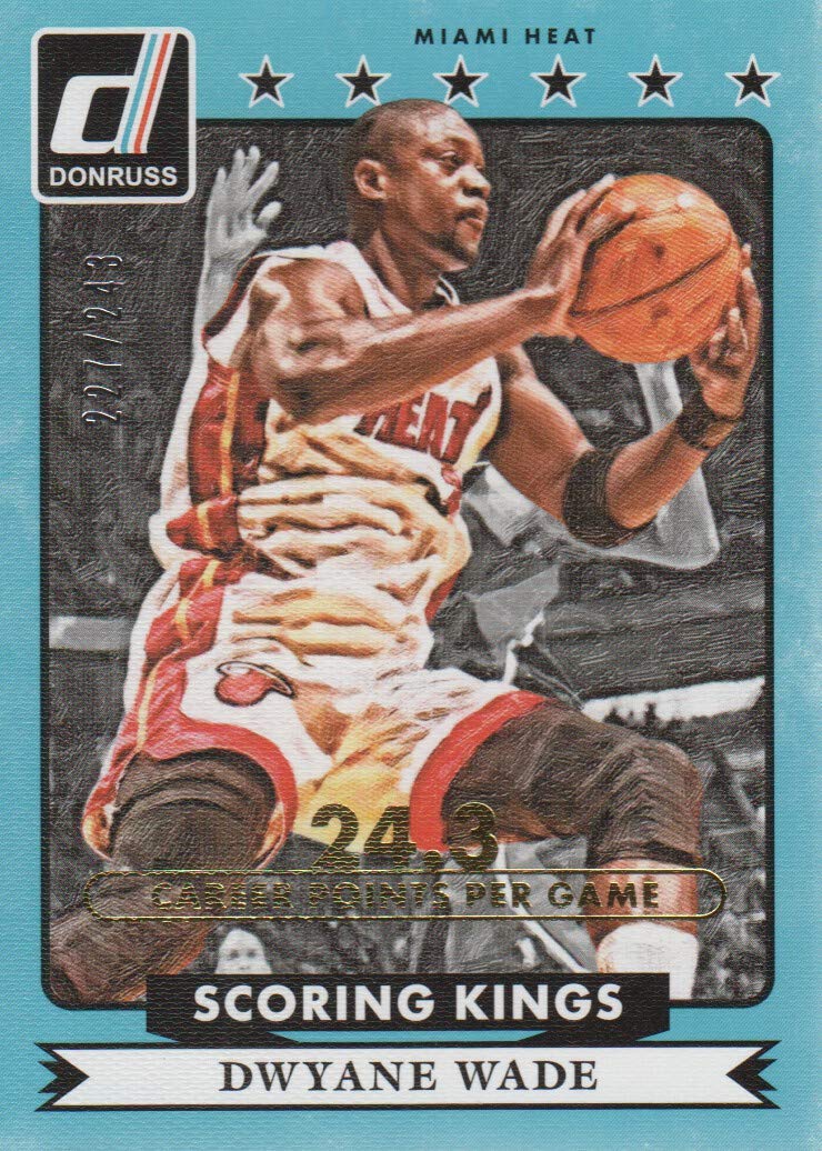 2014-15 Donruss Scoring Kings Stat Line Career #3 Dwyane Wade 227/243 Miami Heat