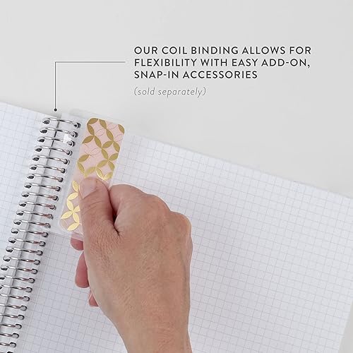 Miniatura 2 de Erin Condren Cuaderno en espiral de Star Wars de 7 x 9 pulgadas (papel cuadriculado) - Darth Vader cubierta de cuero vegano carbón y bobina de