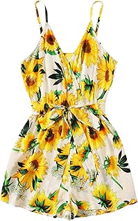 womens sunflower romper