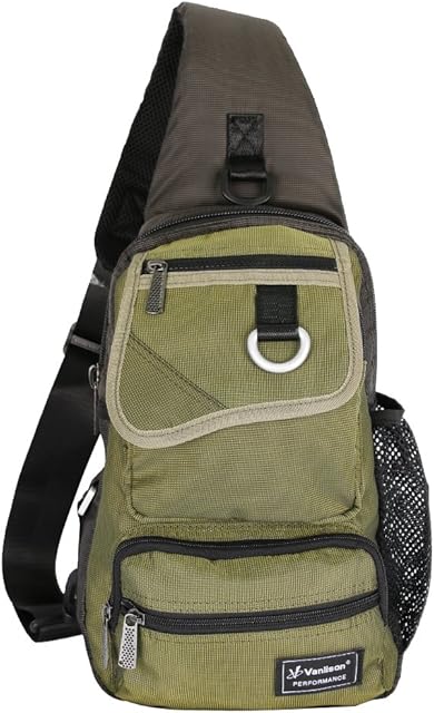 Vanlison Sling Bag Chest Shoulder Backpack Crossbody Multipurpose Daypack For Men Women