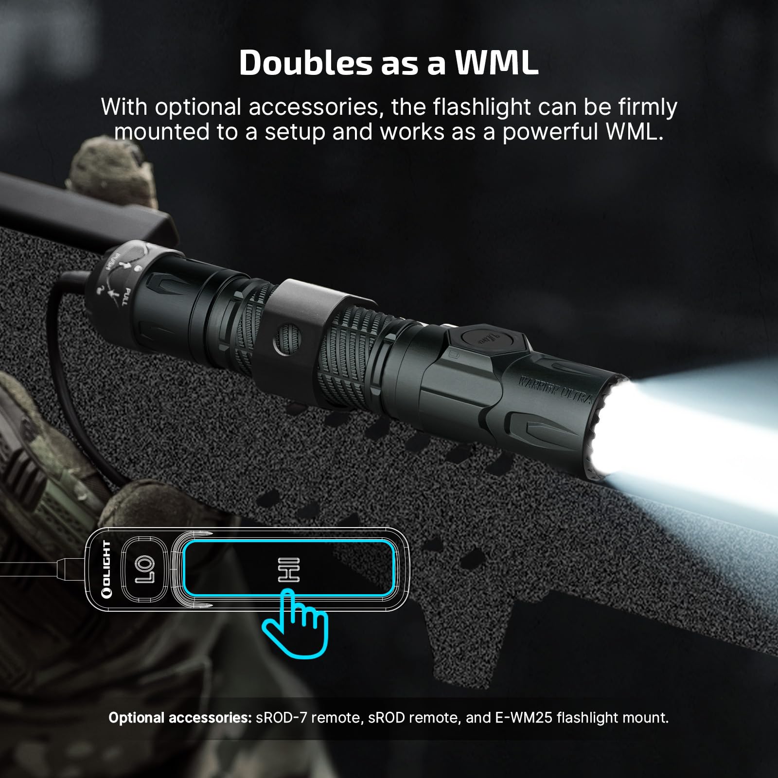 OLIGHT Warrior Ultra 2500 Lumens Tactical Rechargeable Flashlight
