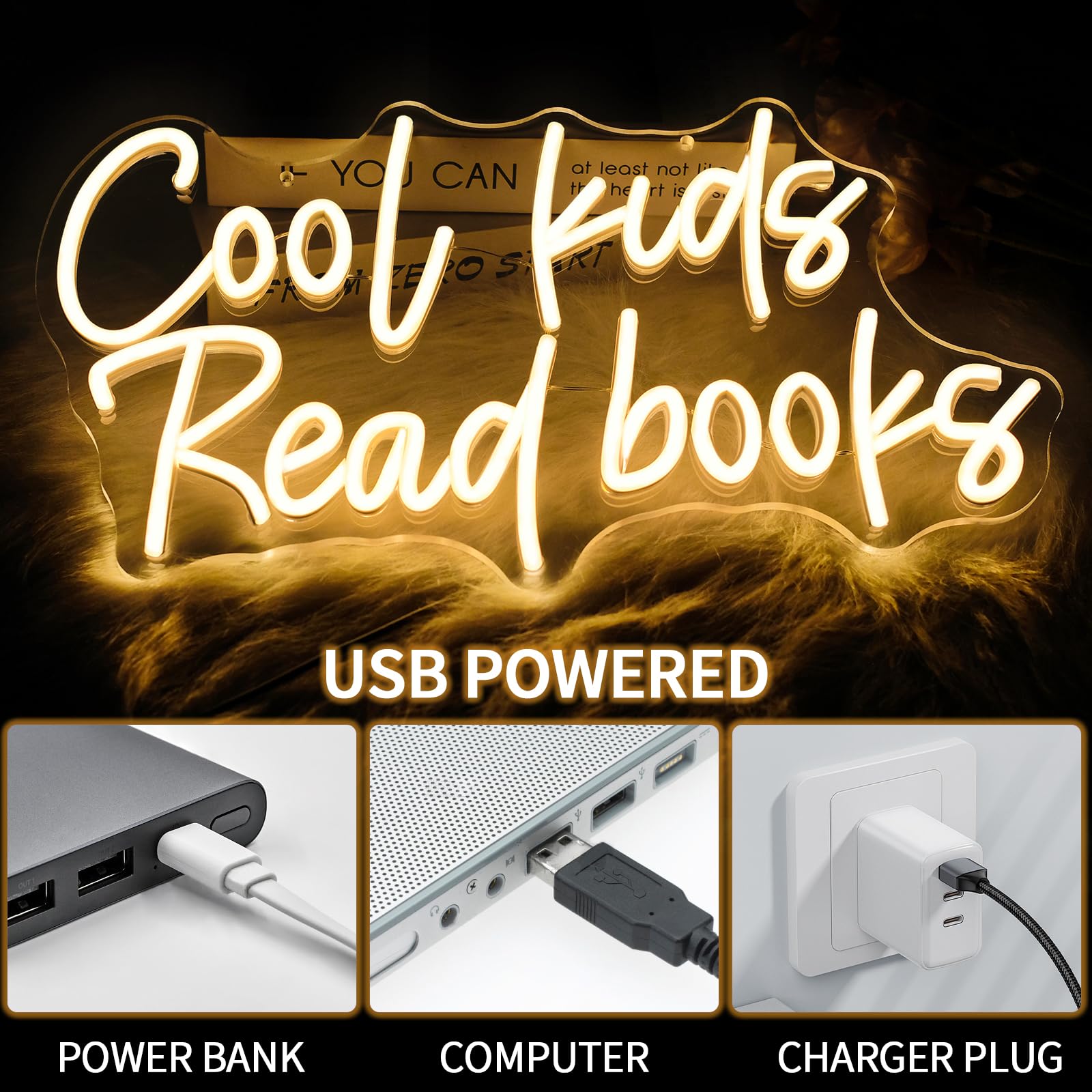 Coole Kinder lesen Bücher Neonschild Neonlicht für Zimmer Neonschilder für Wanddekoration LED-Schild für Zimmer Schlafzimmer Dekor Home Party