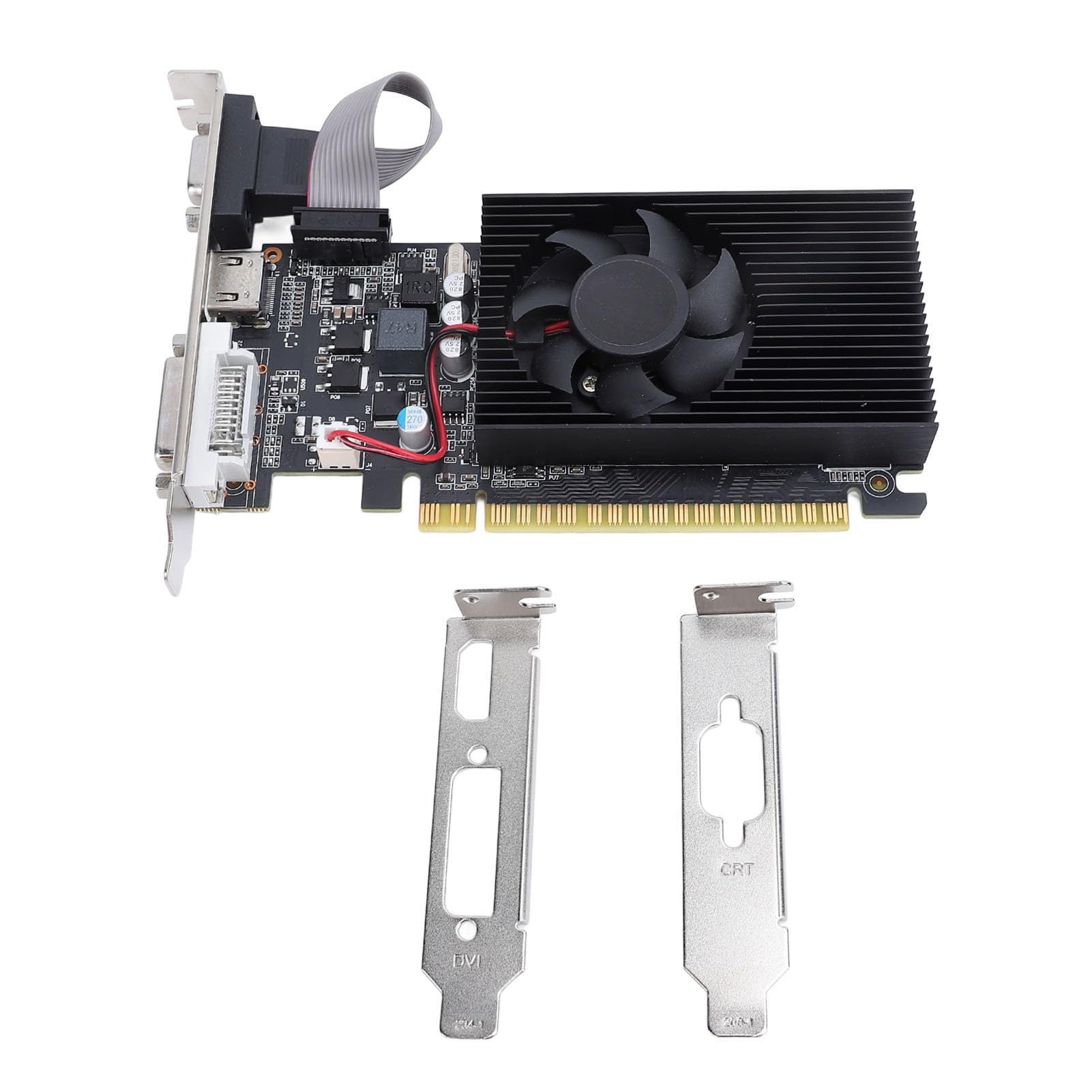 VBESTLIFE GT 730 2GB DDR3 64 Bit Low Profile Grafikkarte, PCIe 2.0 X16 Gaming -Grafikkarte, Desktop -Computergrafikkarte mit HDMI -DVI -VGA -Anschlüssen