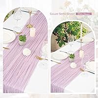 Vista 217 de Showgeous 10 Pack Baby Pink Cheesecloth Table Runner 10FT Long Semi-Sheer Gauze Table Runner Boho or Rustic Wedding Decor for Wedding Decor Arch