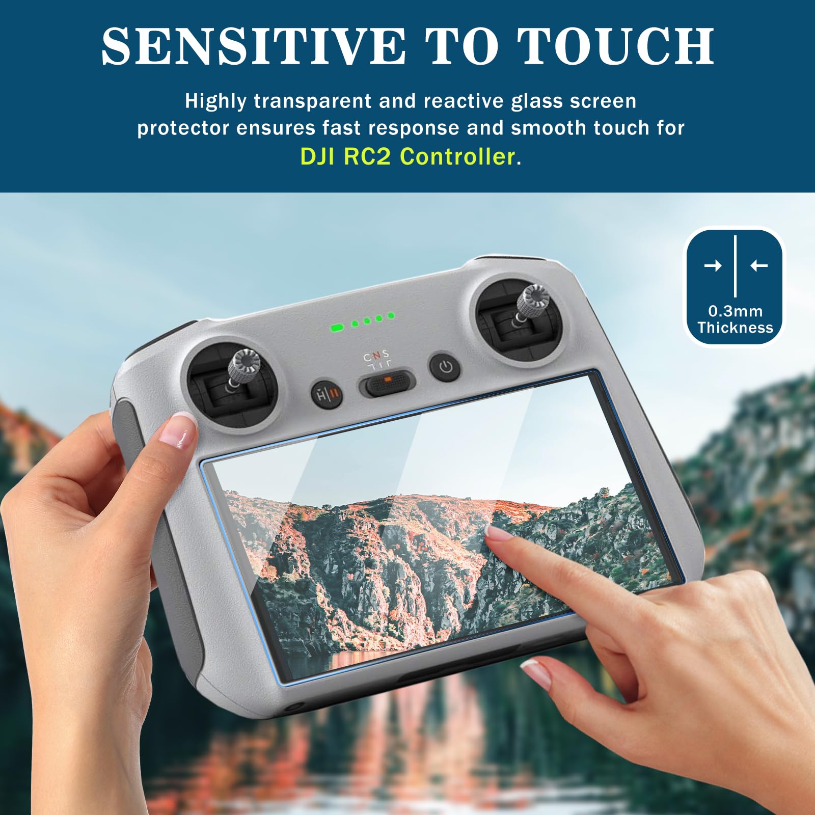Vetro Temperato Protezione Schermo Per Telecomando DJI RC PRO 2 2 2pz - Foto 5