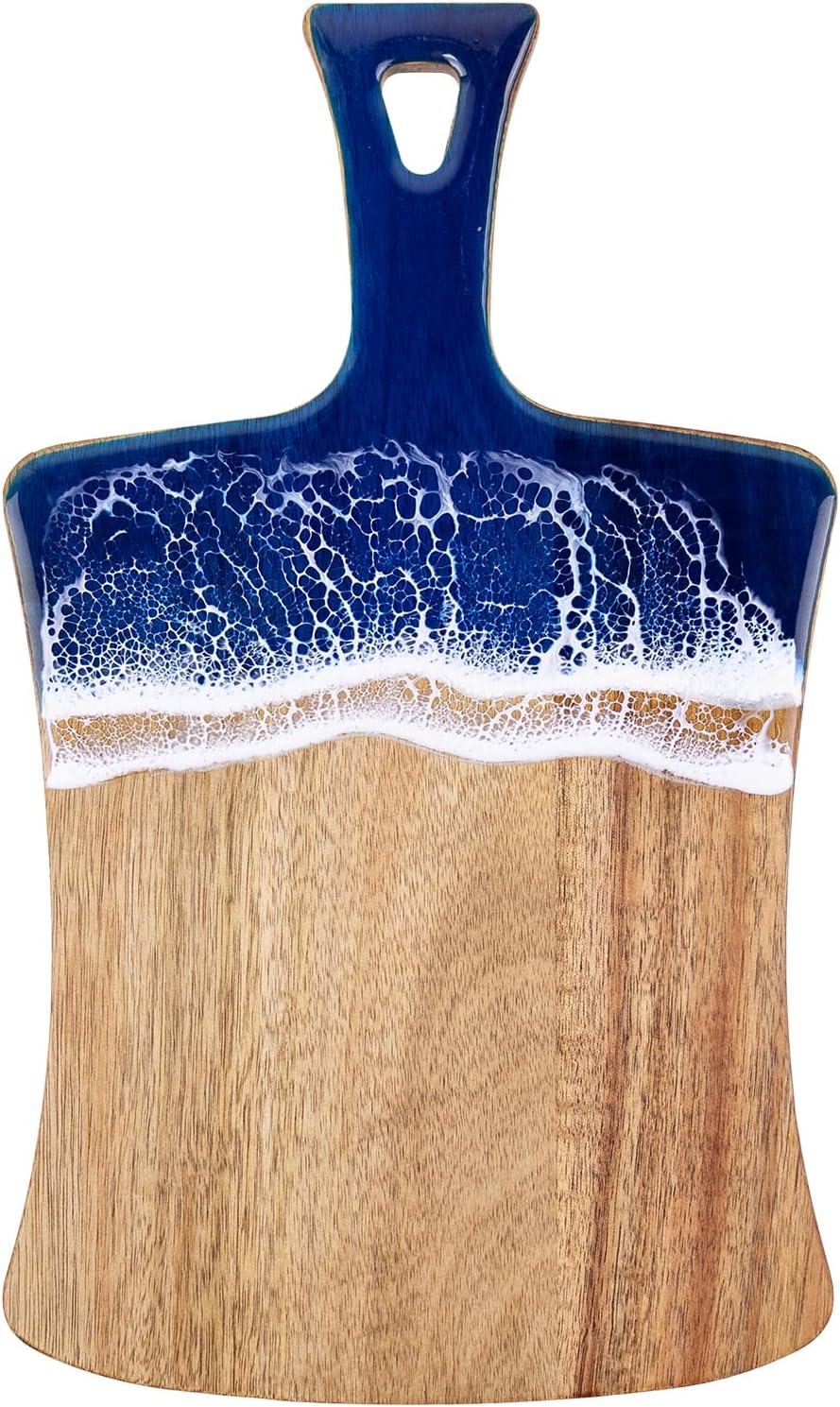 Ocean Charcuterie Board: Resin Cutting Board with handle, cheese Board for Fruit Cheese and Meat, Vegetable, suitable for festival gift