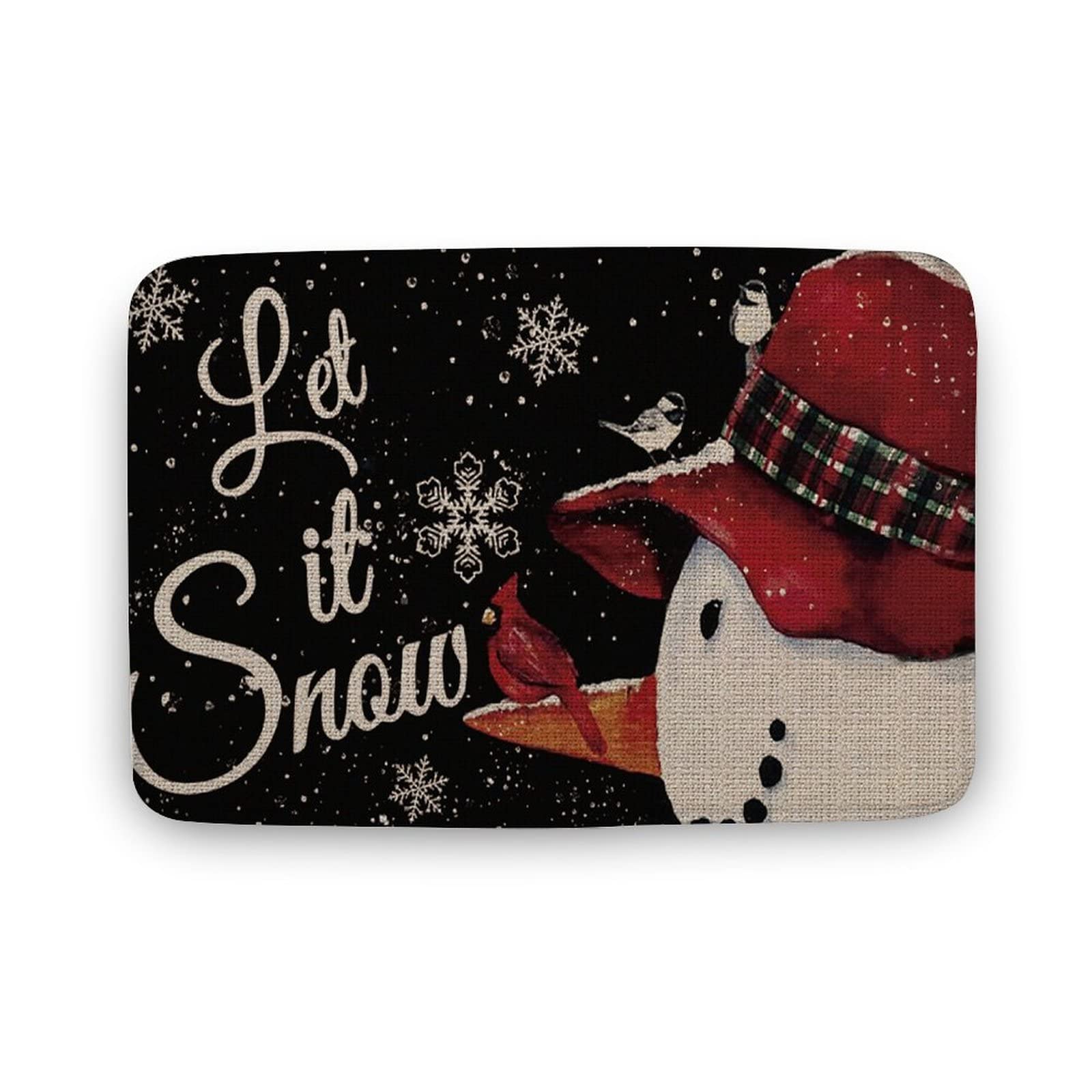 APILOT Winter Doormat, 17'x30', White with Blue Accents, Ribbed, Non Slip, High Pile, Machine Made, Indoor/Outdoor, Spot Clean Only