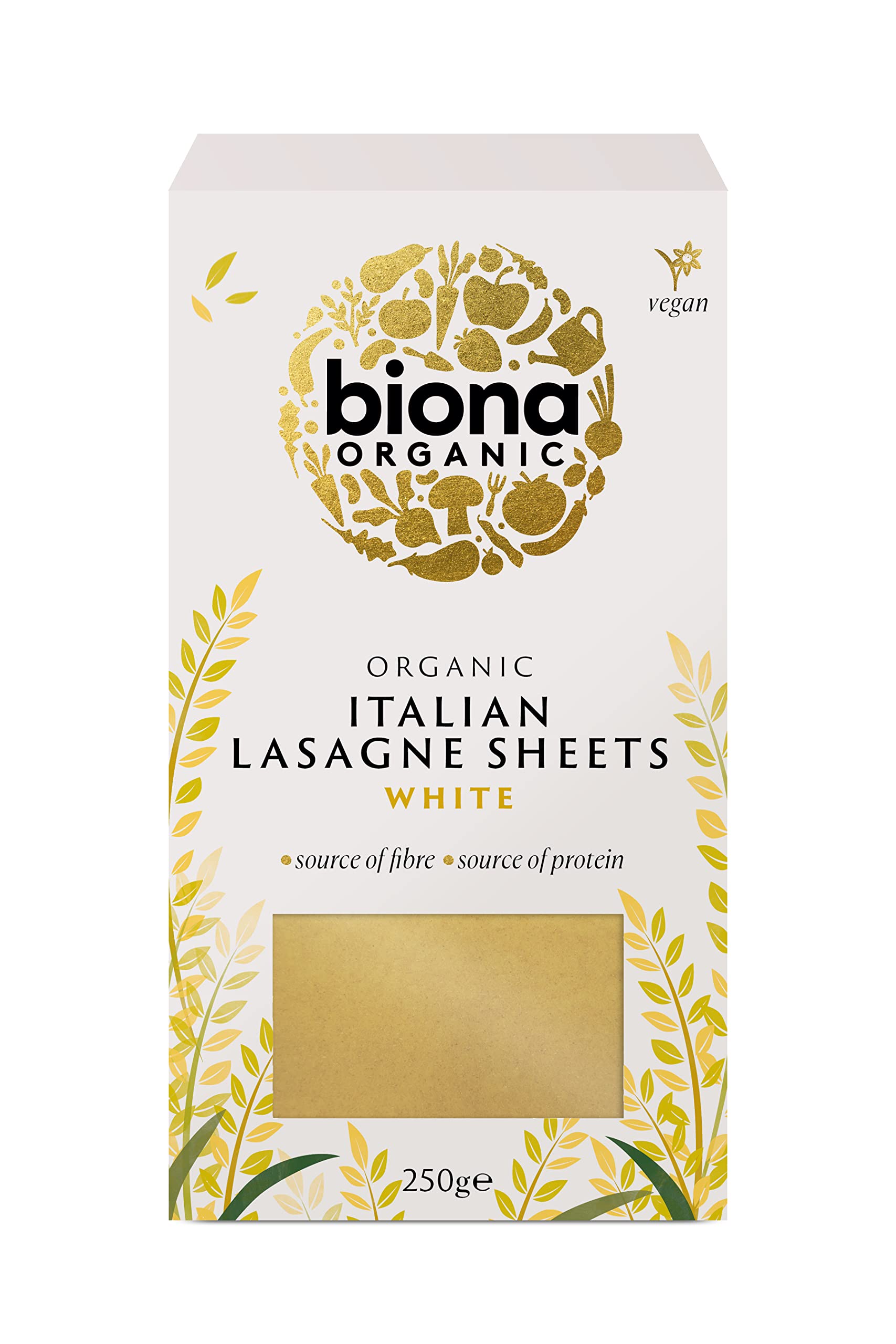 Biona Organic White Wheat Lasagne 250 G (opakowanie 6 sztuk)