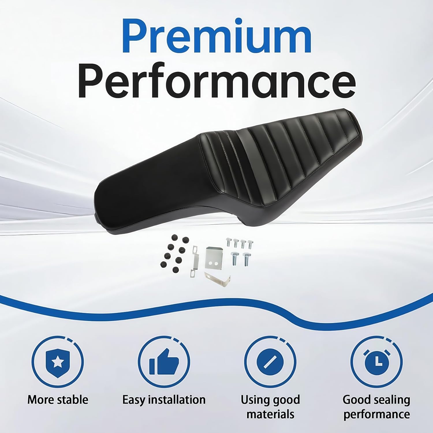 WFLNHB Motorcycle Driver Passenger Seat Cushion Two Up Replacement for Yamaha Bolt 950 XV950 XVS 950 2013-2019