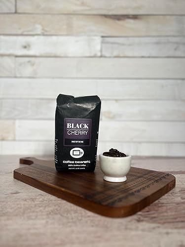 Coffee Beanery Café con sabor a cereza negra  Café arábica 100% especial  Bolsa de 12 onzas (goteo automático)