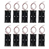 DIANN 10pcs 18650 Battery Holder 2 Slots 3.7V 18650 Battery Holder 18650 Battery Holder with Wires