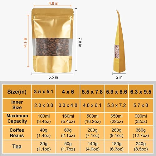 Miniatura 9 de 100 bolsas a prueba de olores, bolsas resellables de Mylar con ventana transparente, bolsa de aluminio con cierre de cremallera, bolsas de soporte