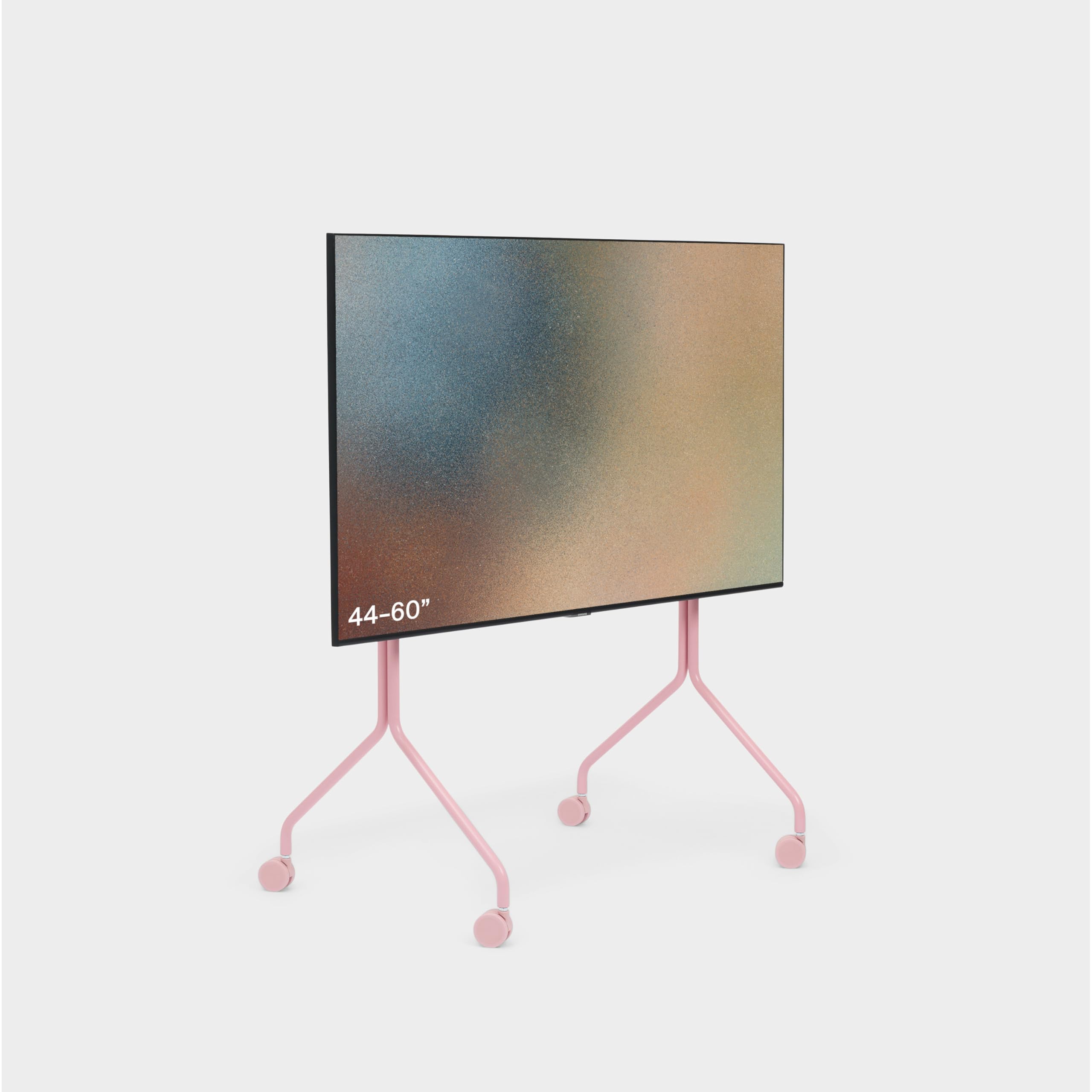 Pedestal Moon Rollin’ TV Ständer mit Rollen für Fernseher 44–60 Zoll | Fernsehständer & TV Wagen | TV Standfuss Rollbar | TV Bodenständer für Wohnzimmer | TV Erhöhung (Bubble Gum)