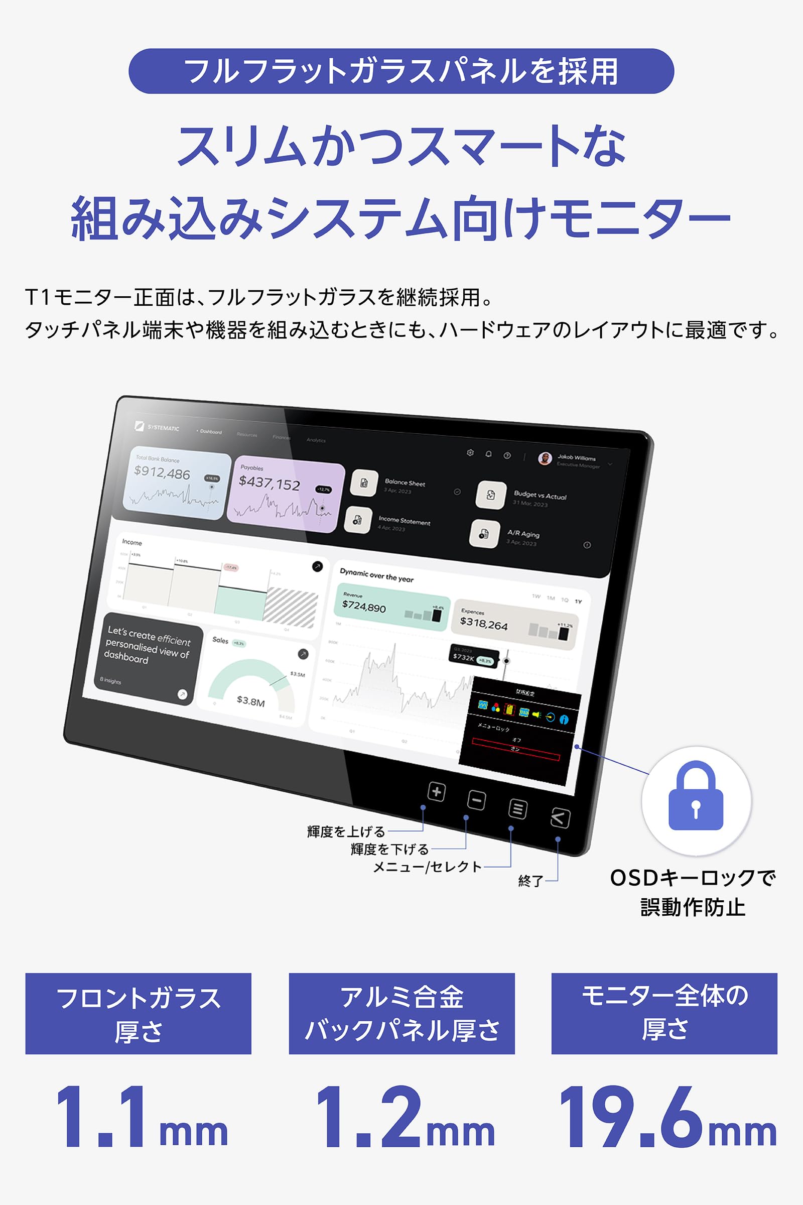 Amazon.co.jp: GeChic ゲシック モバイルモニタータッチパネル