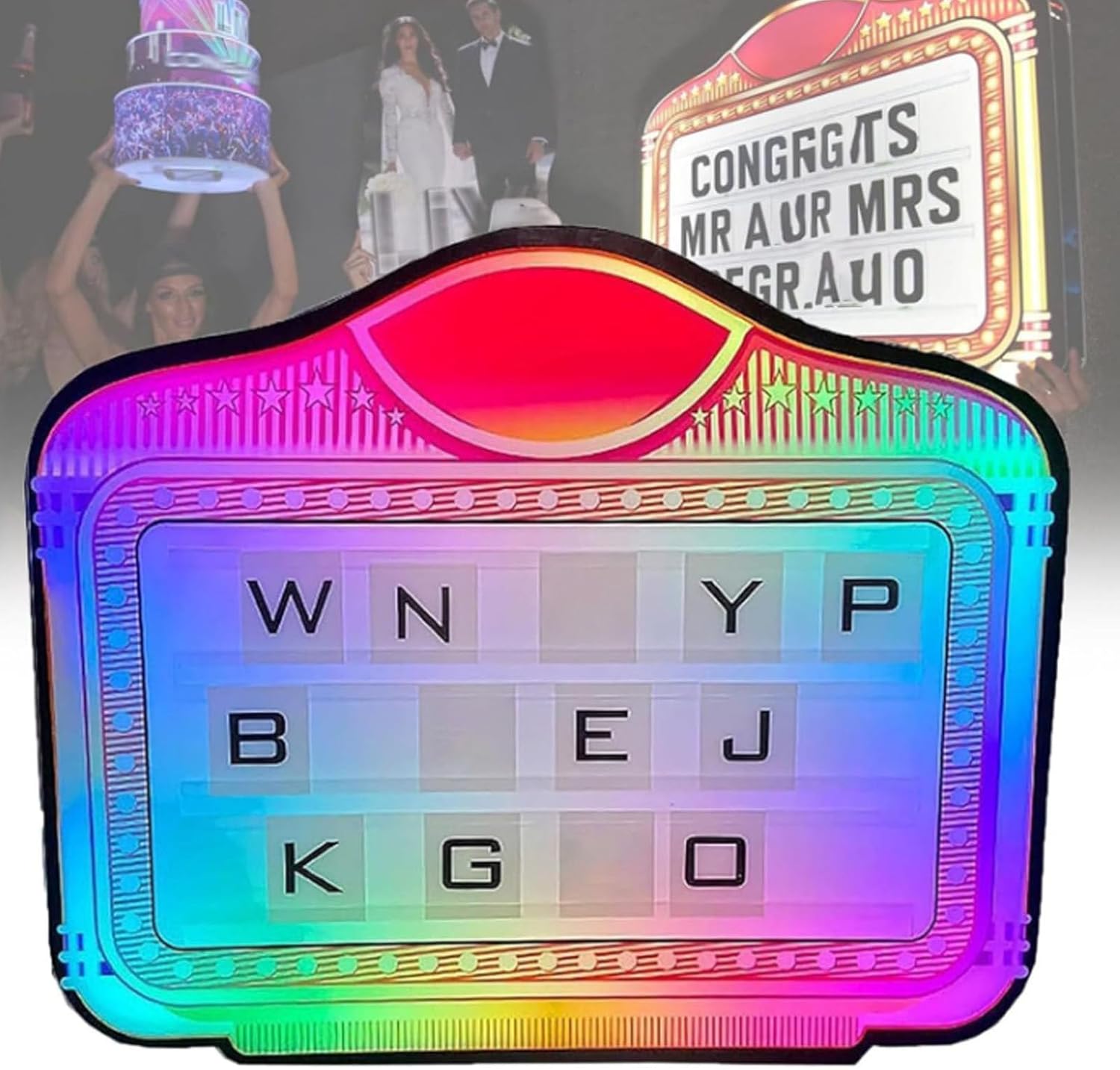 Handheld LED Letter Bottle Presenter, Color Letter Billboard, VIP Service Sign with Light Remote Control, Multiple Color Change, Changeable Letterfor Club, Party, Bar