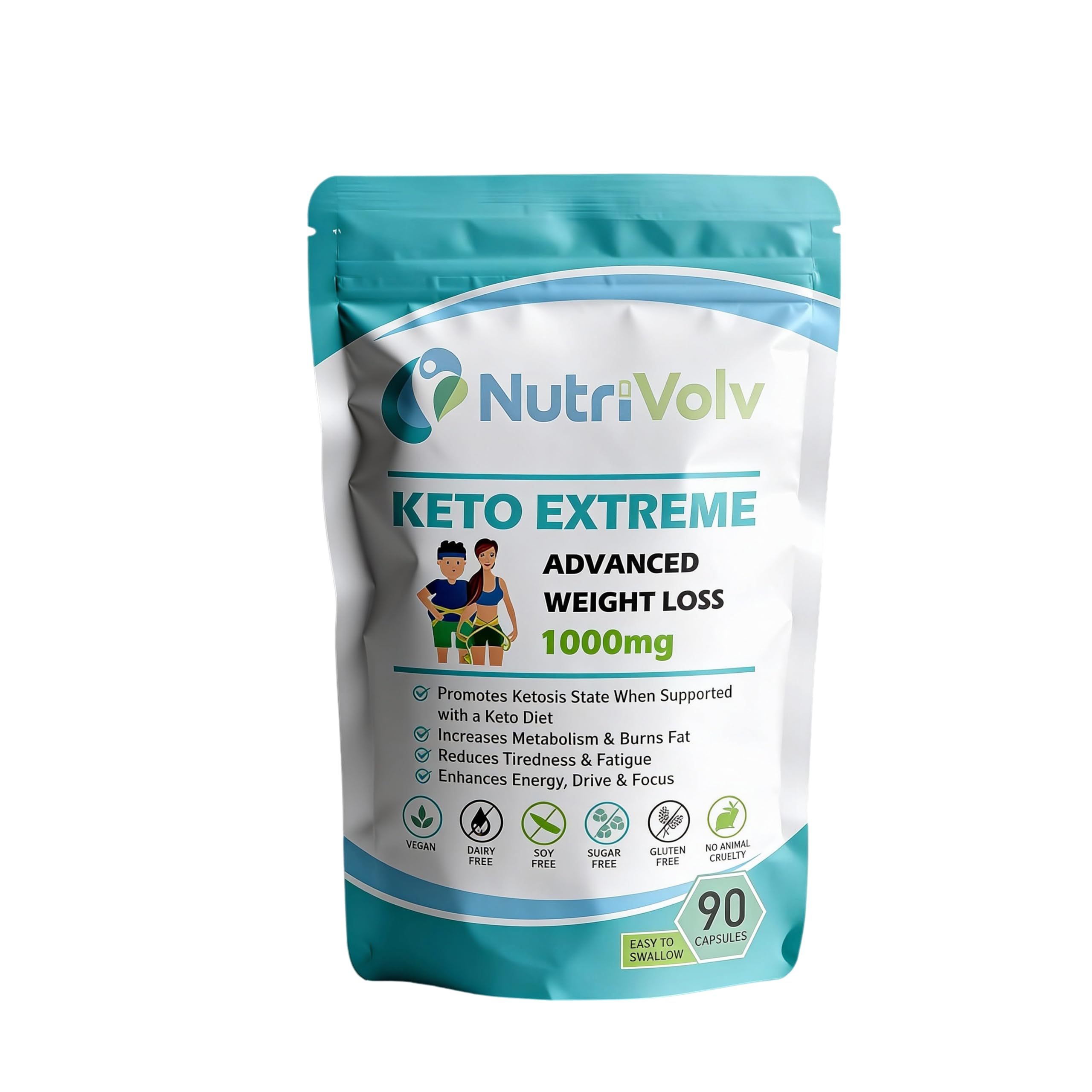 Keto Extreme Fat Burner Keto Diet, Weight Loss, Boost Energy Level & Metabolism - 90 Capsules