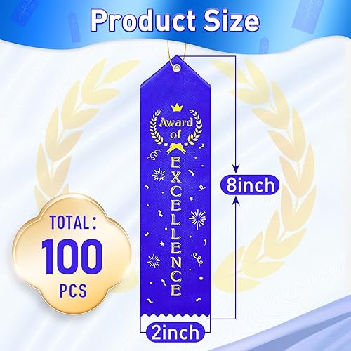 Miniatura 3 de Cinta de premio a la excelencia con tarjeta de evento y cuerda para competición infantil, evento deportivo, concursos, escuela, equipo de oficina