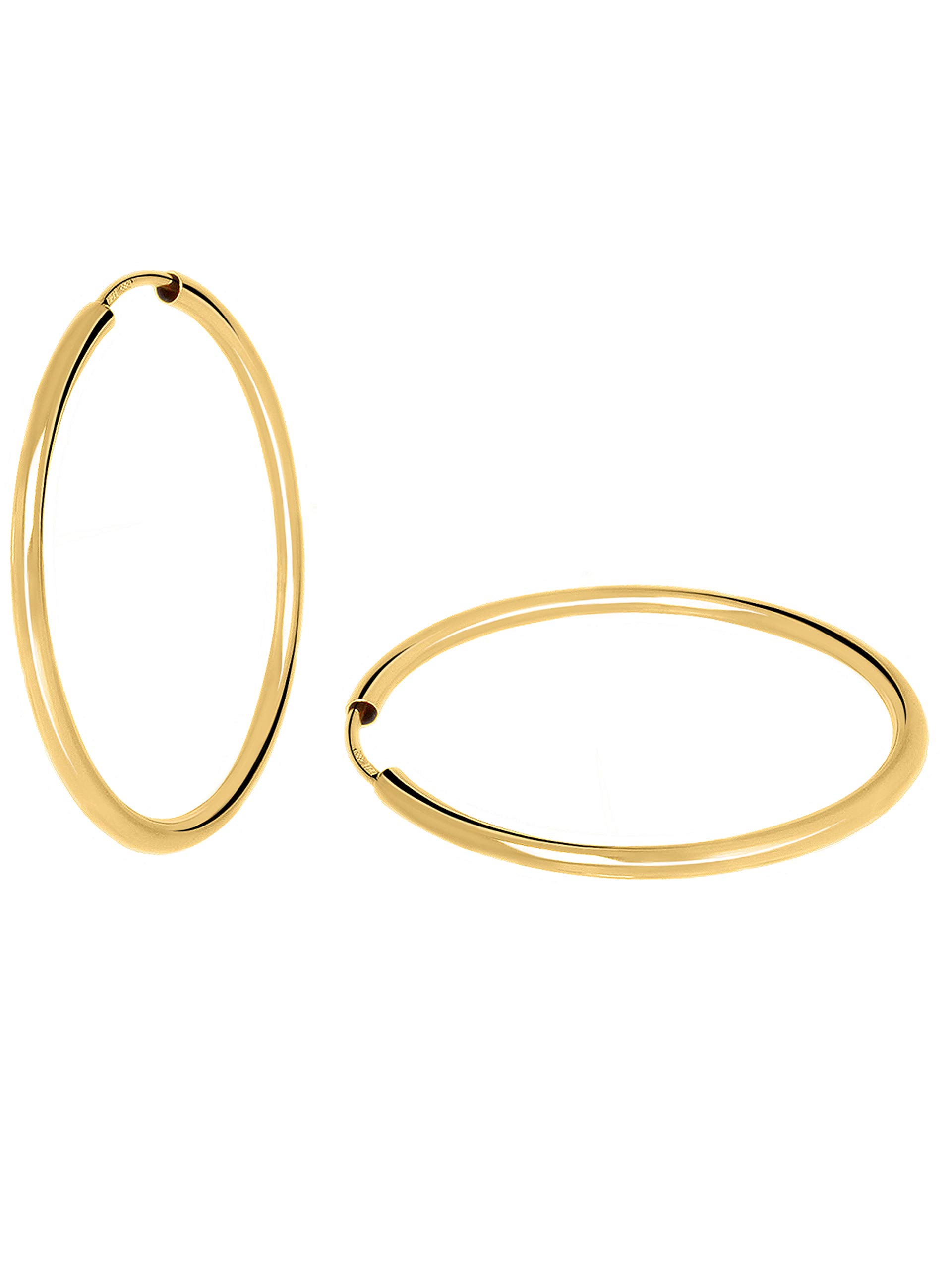 My Gold Damen Creolen Ohrringe Gold 333/585 Echtes Gelbgold (8/14 Karat) Ø 30mm Goldohrringe Damenohrringe Paloma Blanca