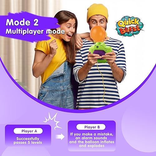 Miniatura 3 de Juego de burbujas de empuje rápido con globos, juego de burbujas de empuje rápido para niños y adultos