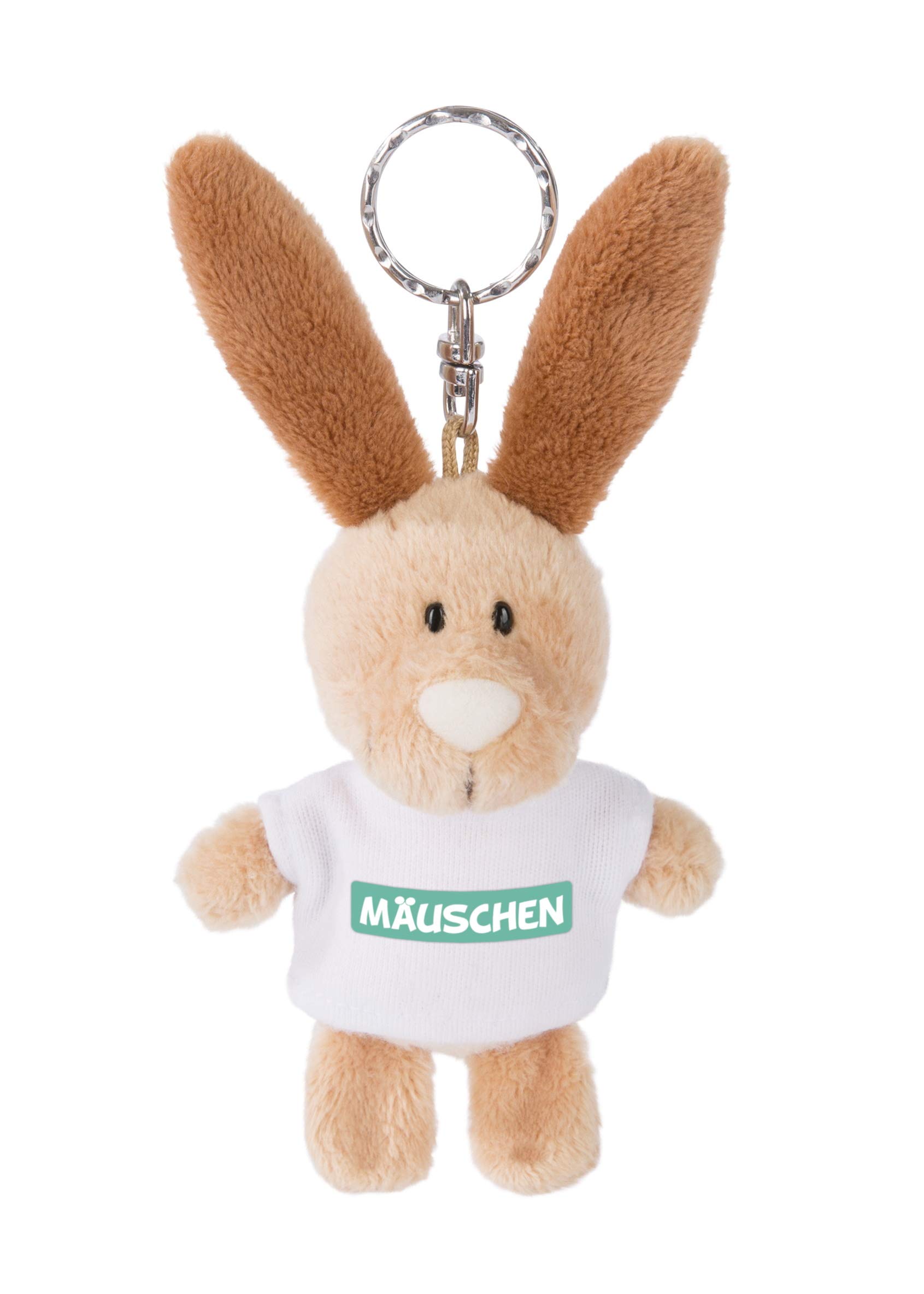 Nici 44721 Key Ring Rabbit with T-Shirt Mouse 10 cm Beige