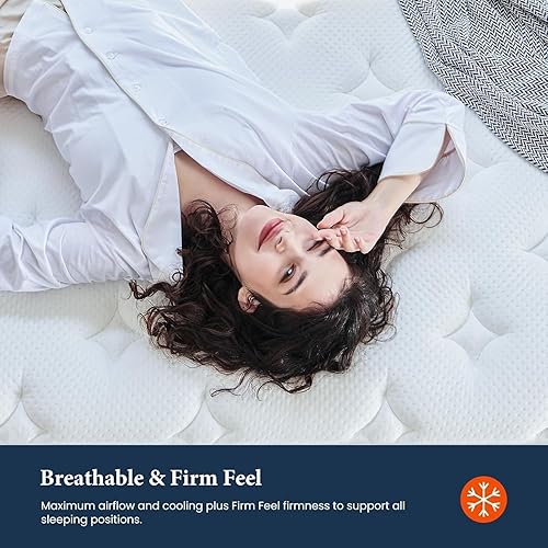 Miniatura 3 de Coolvie Firm King Size Mattress 12 Inch for Adults, Hybrid King Mattress in a Box with Cooling Memory Foam, Pocket Spring for Motion Isolation,