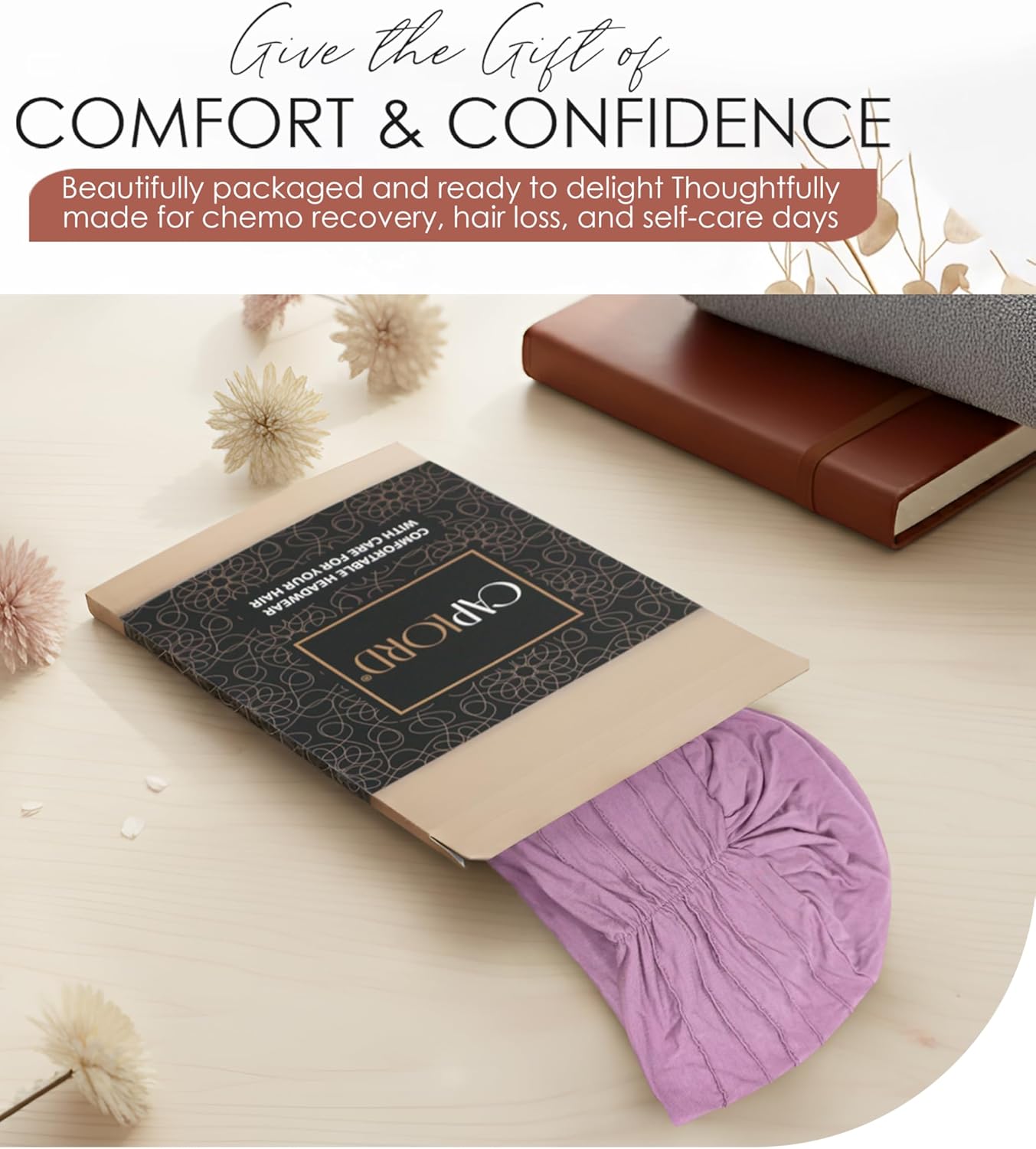 CAPLORD Chemo Cap, Soft Hat for Hair Loss, Headwear for Chemo Patients, Turban Beanie for Cancer Alopecia, Head Cover, Hijab - Image 8