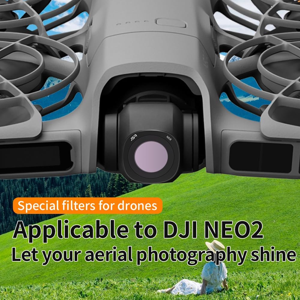 Lens Filter/Filter Set for DJI Neo2 Drone,Waterproof, Oil-Resistant, Easy to Install (ND-PL 8 16 32 64)
