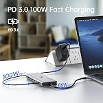 Laptop Docking Station Dual Monitor, LIONWEI 13-in-1 USB C Hub with 4K 2 HDMI, DP, Ethernet, 5 USB A/C 3.1/2.0, 100W PD, SD/TF, Audio, USB C Hub Multiport Adapter for Dell/HP/Lenovo/Surface