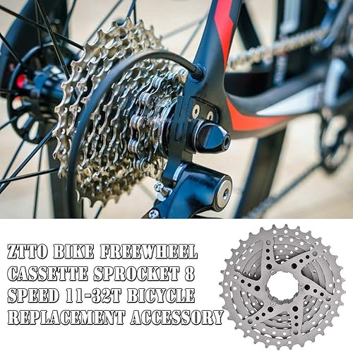 Miniatura 5 de Juego de ruedas libres de acero 8 velocidades 11 32T Cassette accesorio de reemplazo para bicicletas de montaña