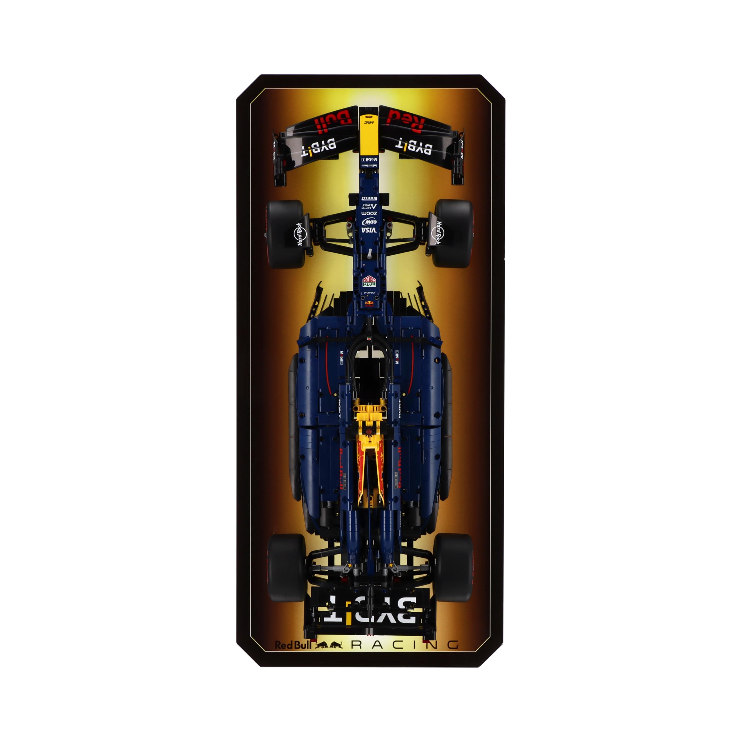 Plexico Yellow Luxury Wall Display For Lego 42206 Oracle Red Bull Racing Rb20 F1