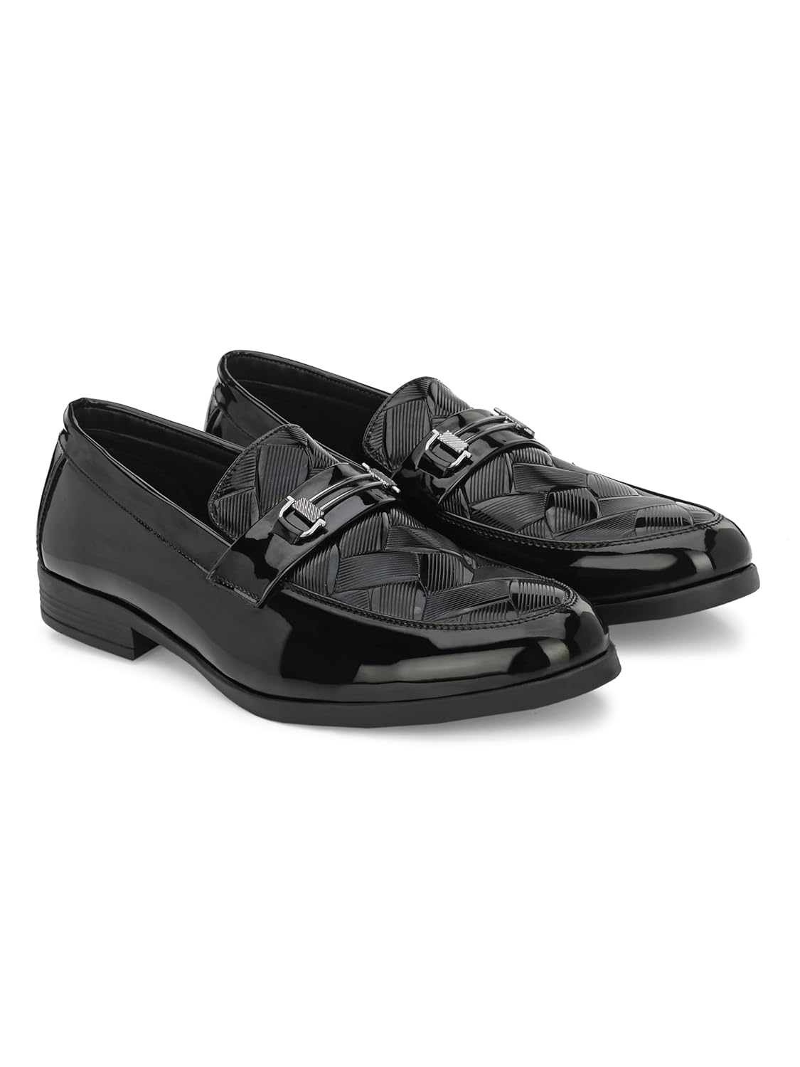Mens Dynamic Formal Office Dress Formal Slip-on Loafers Shoes | Shinny Glossy Patent | Perfect for Formal Wear, Business Casual, and Parties
