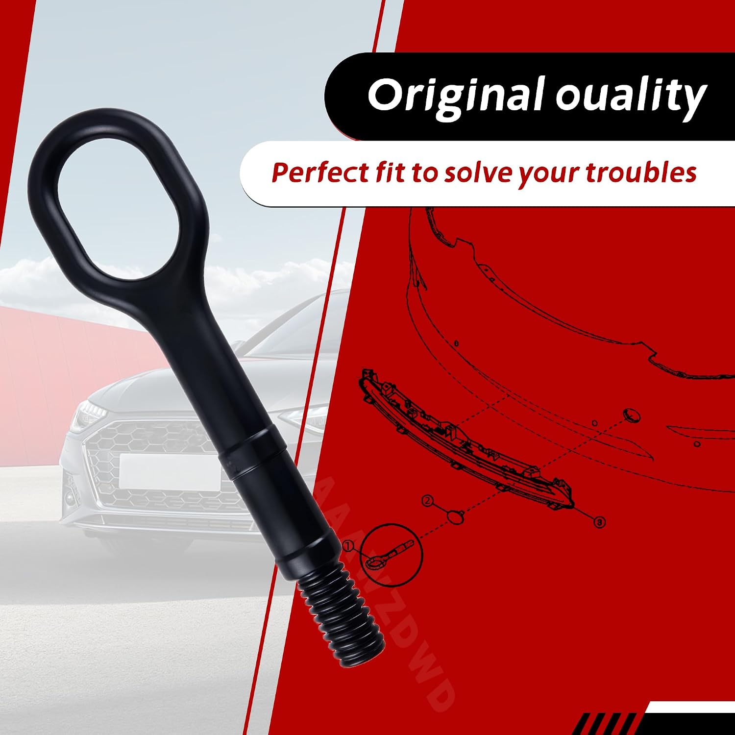 for Volkswagen Tow Hook,Compatible with Volkswagen Golf 2010-2014 for GTI 2006-2014 for Jeetta cc Passat Eos Beetle Eos Rabbit Towing How(1T0805615A)