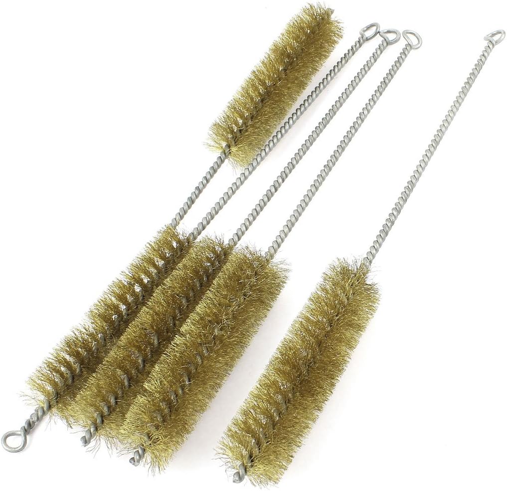 Aexit 5 (Construction hardware) Pcs 30mm Diameter Brass Wire Tube Brush Cleaning Tool (74ry234qf534) 30cm Length