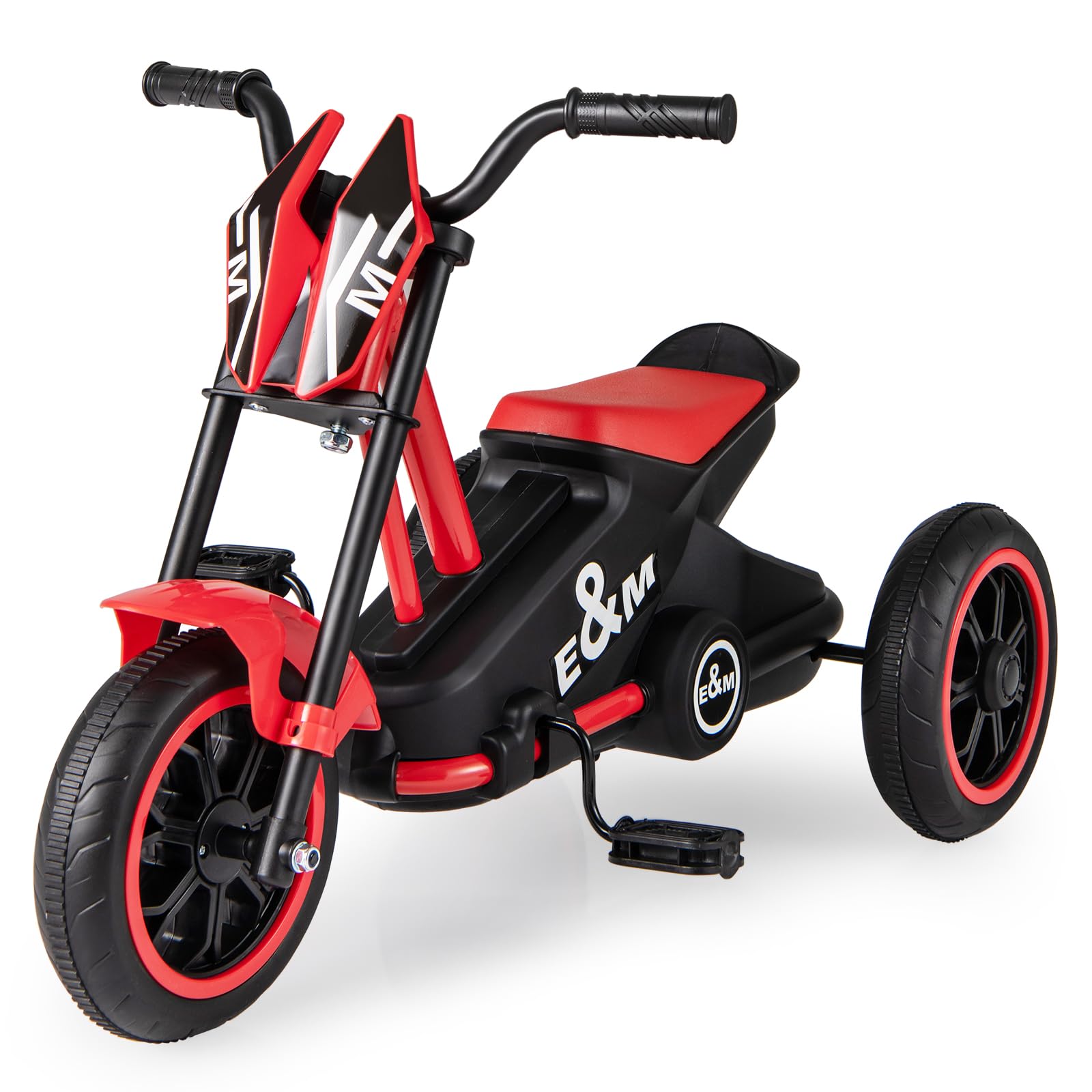 COSTWAY Kids Tricycle, Toddler Trike with Steering Handlebars & Anti-Skid Foot Pedals, 3 Wheels Balance Bike for 3+ Years Old (Red)