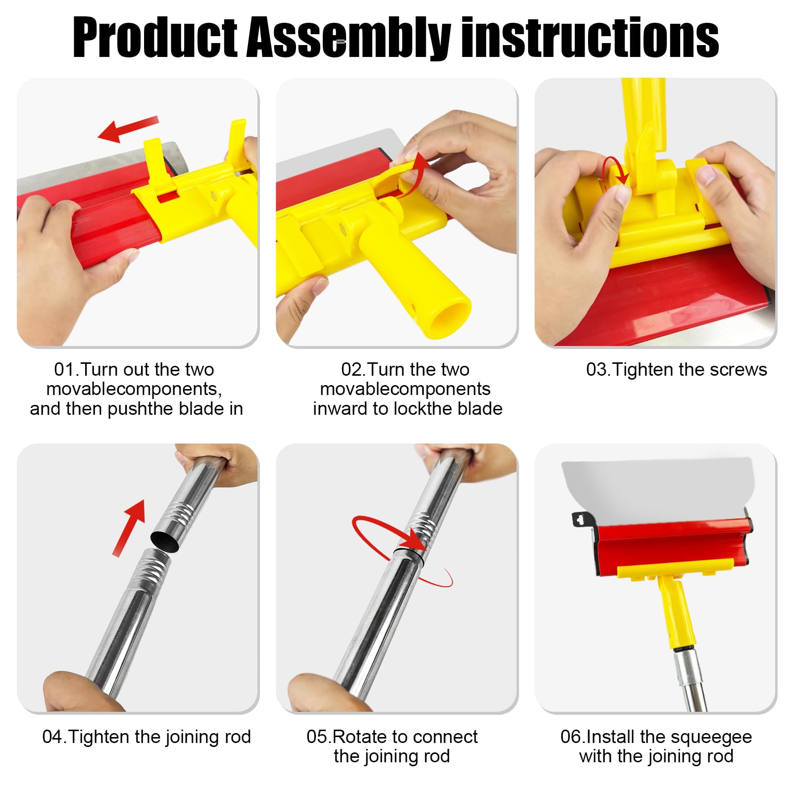 GAESHOW Juego de EspáTulas de Acero Inoxidable 0.35 mm, 25 cm + 40 cm, mango de extensión de 160 cm, Llana para Alisar Paredes con Mango en Z, Espatulas Pladur para Paneles de Yeso, Paredes y Techos