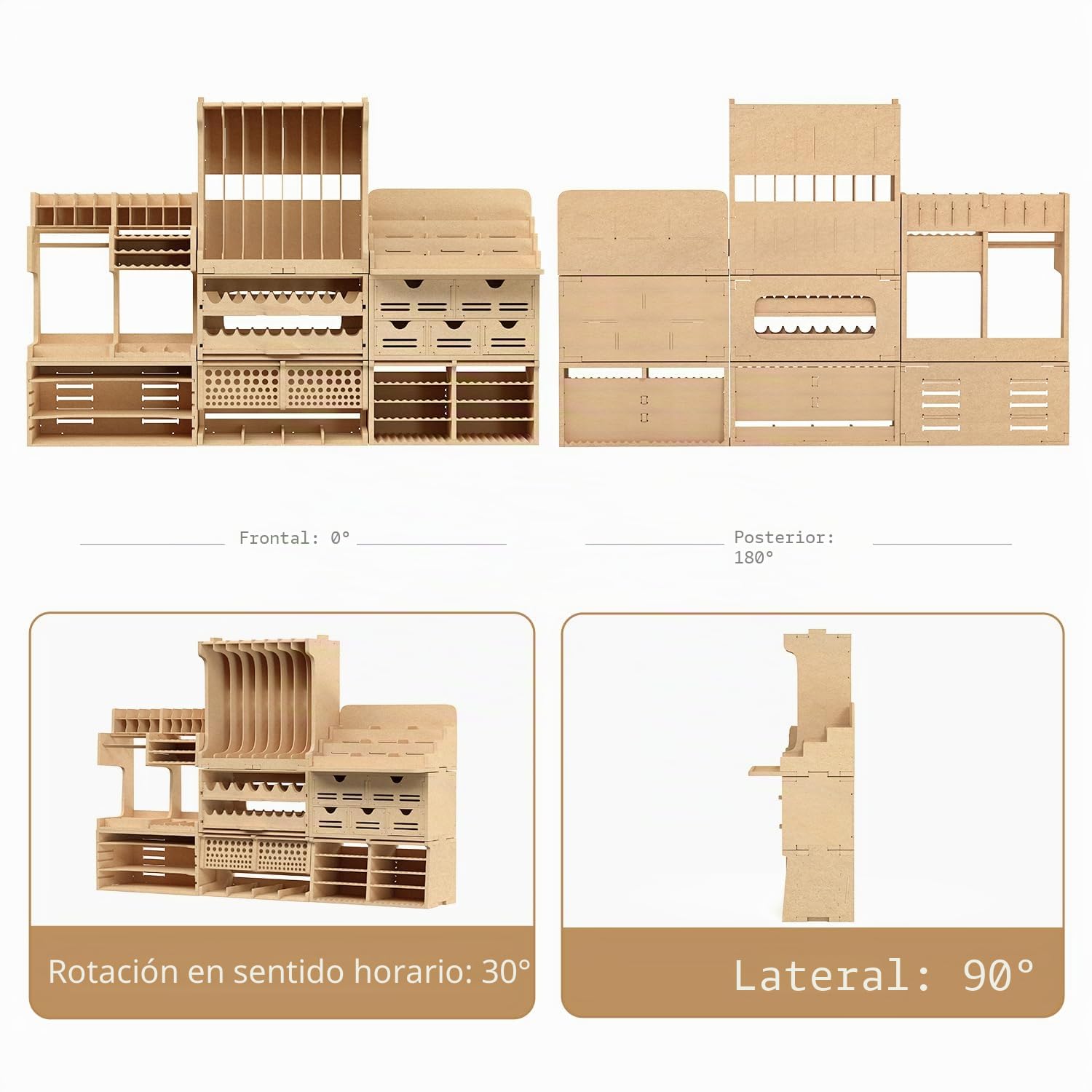 Estante de madera para organizar herramientas de modelismo,para almacenar materiales de artesanía, apto para herramientas de modelismo Tamiya Gundam, GK10