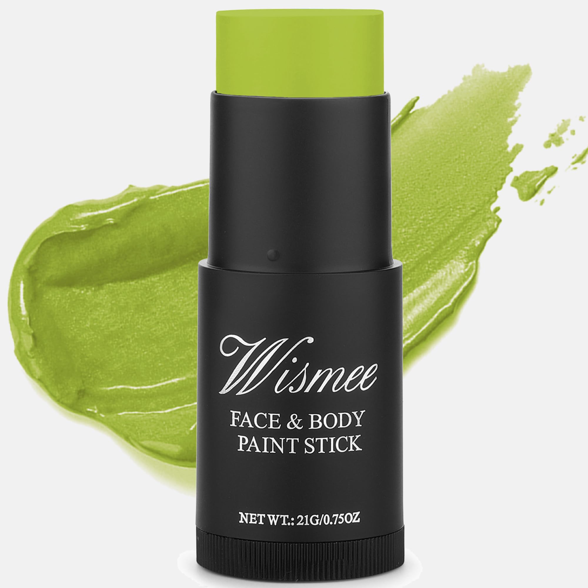 Wismee Ogre Green Face Paint Stick, Green Eye Black Stick for Sports, Shrek Costume Gamora Witch Face Paint High Pigmented Paint for Halloween Special