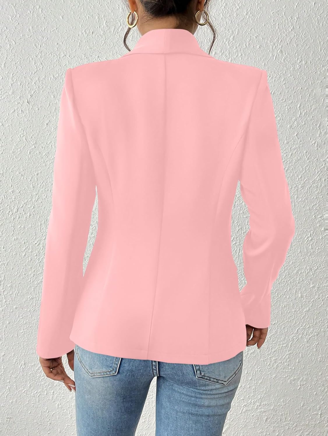 Womens Fall 2026 Blazers Business Long Sleeve Open Front Shawl Collar Slim Jacket Spring Fall Blazer Jacket Work Office