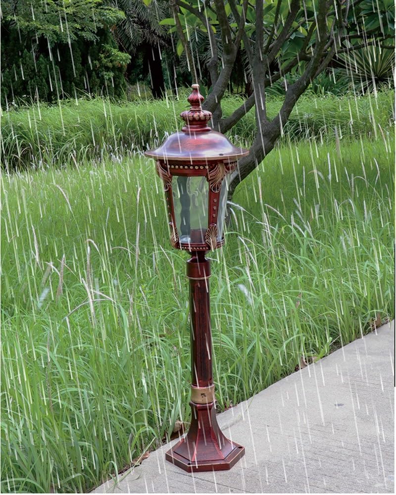 Générique Lampadaire en verre ondulé à l'eau rouge