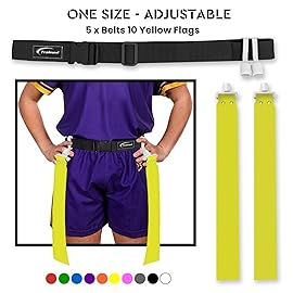 10 Man Flag Football Set Rubber Connectors & eBook