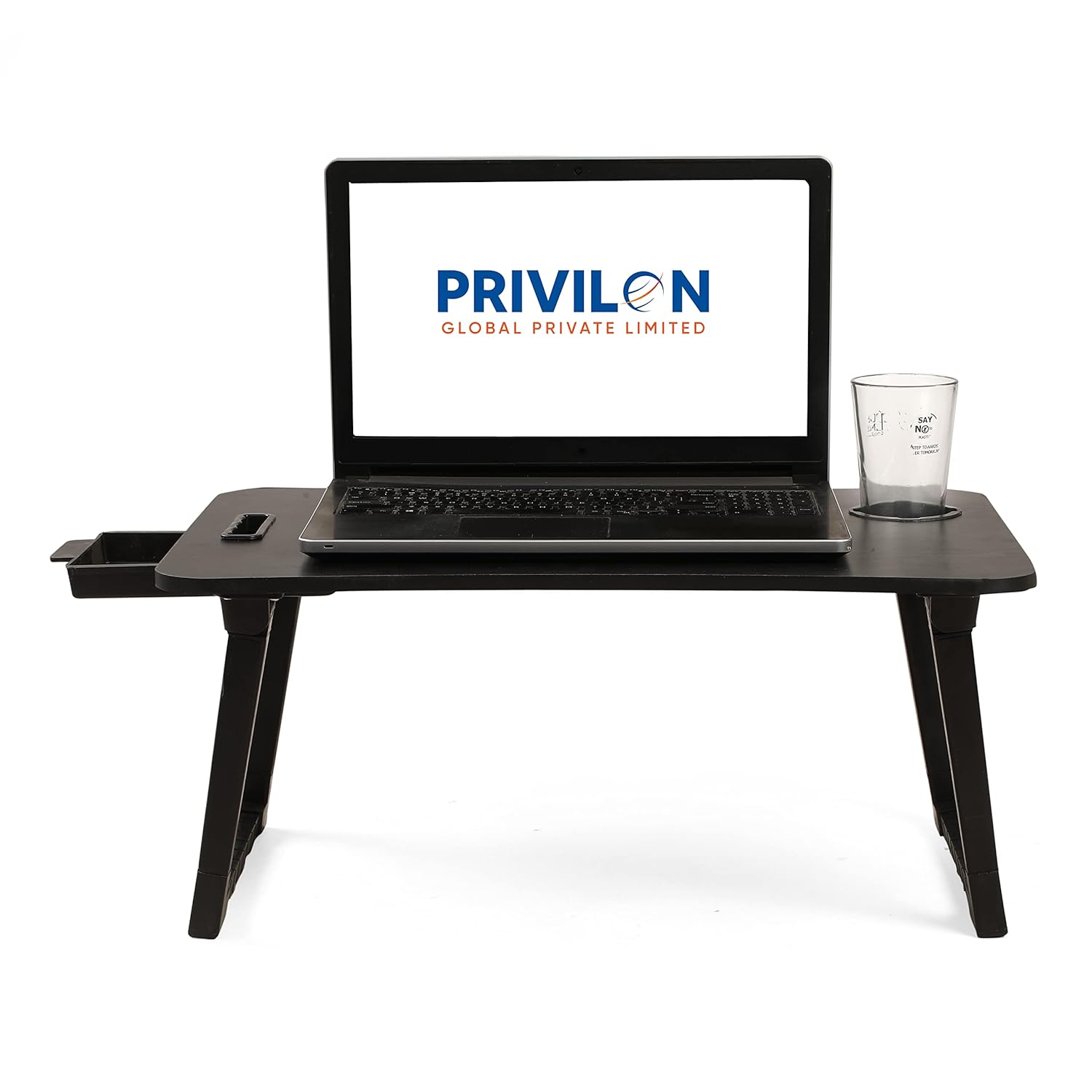 PRIVILION GLOBLE Foldable Wooden Mini Laptop Table for Bed, Study Table with Drawer, Tablet